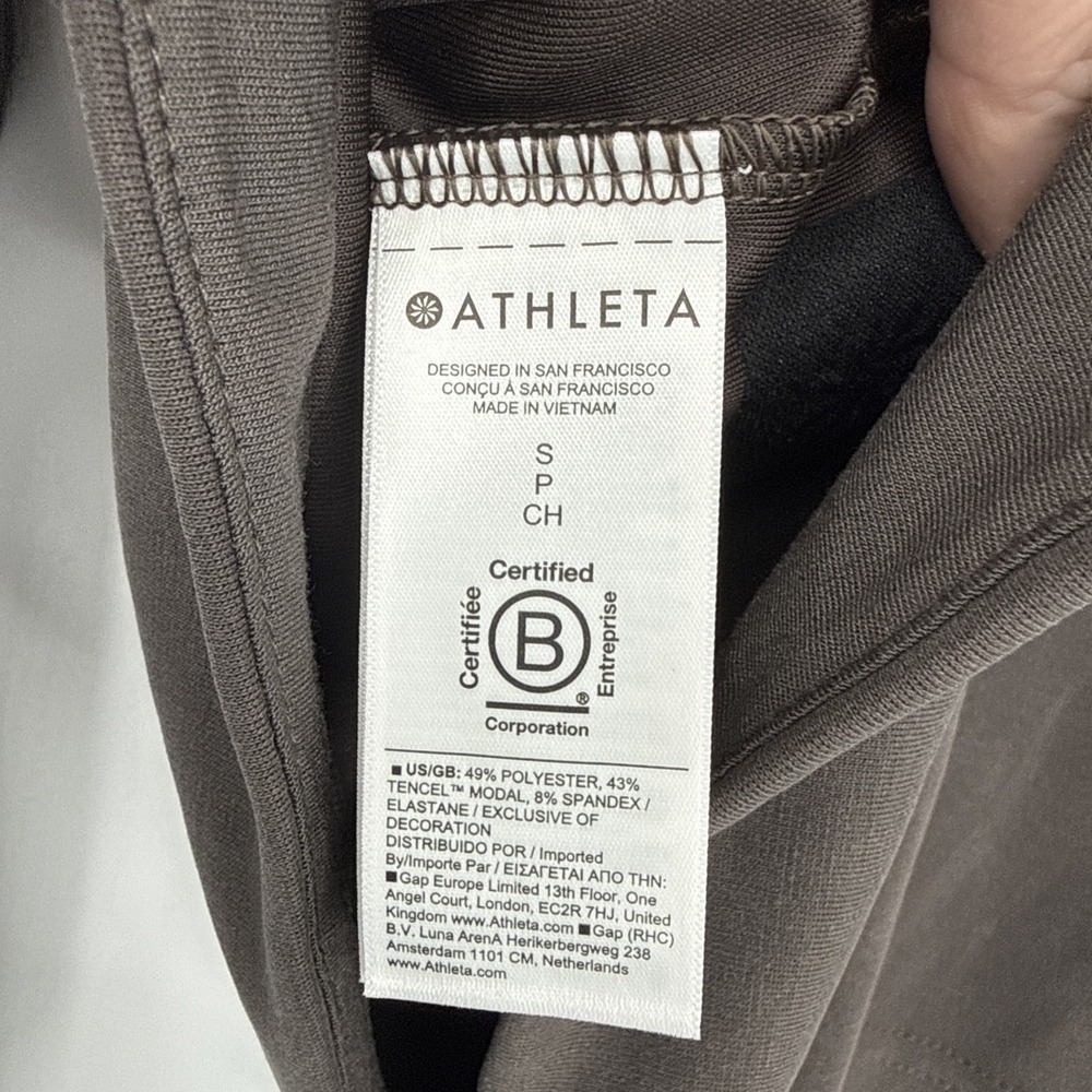 NWT Athleta Seasoft Quarter Zip Women's Small Long Sleeve Pullover Gray Athletic - Picture 6 of 8
